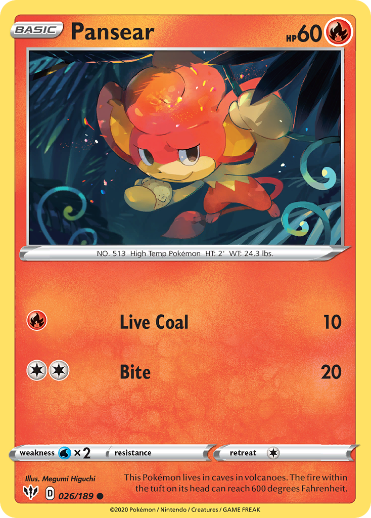 Pansear (026/189) [Sword & Shield: Darkness Ablaze] | Game Haven TX