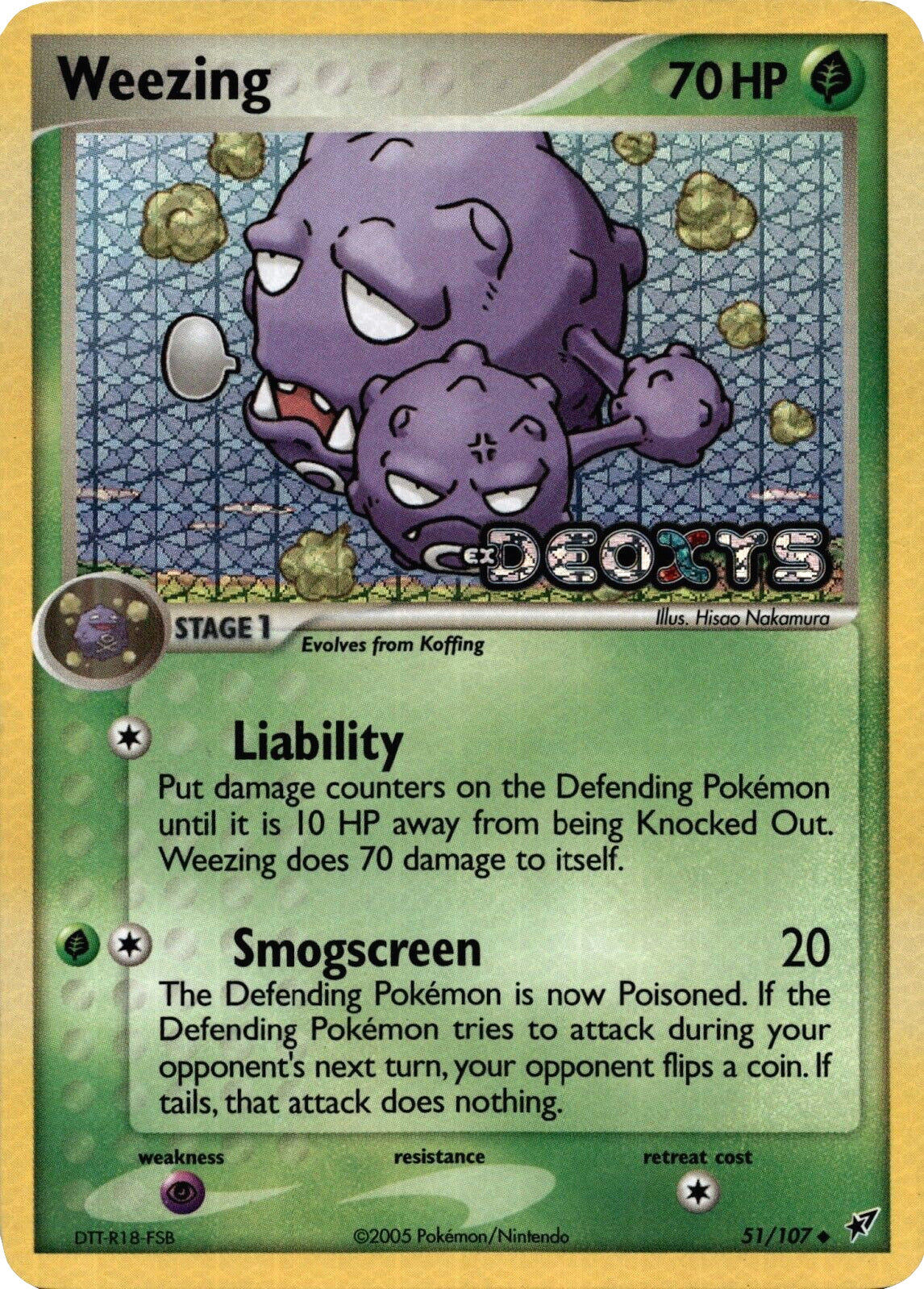 Weezing (51/107) (Stamped) [EX: Deoxys] | Game Haven TX
