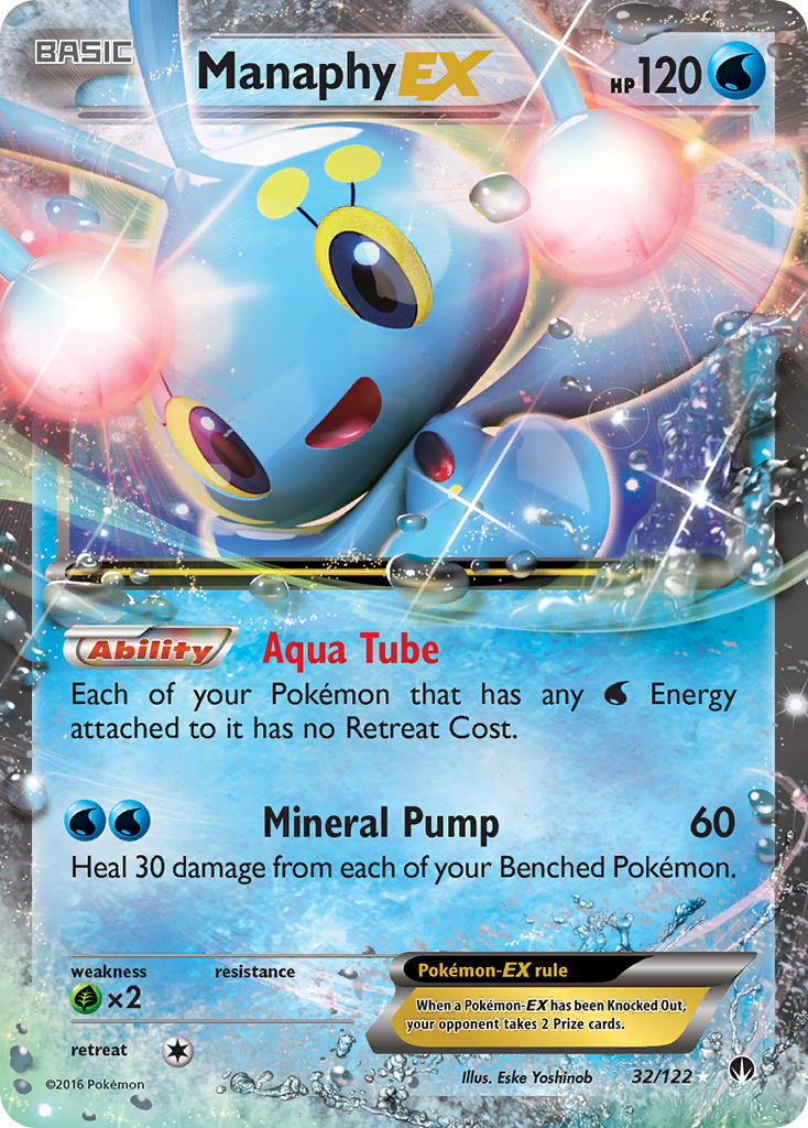 Manaphy EX (32/122) [XY: BREAKpoint] | Game Haven TX