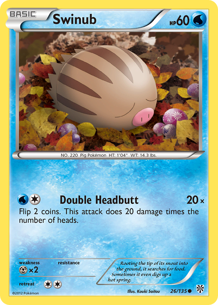 Swinub (26/135) [Black & White: Plasma Storm] | Game Haven TX