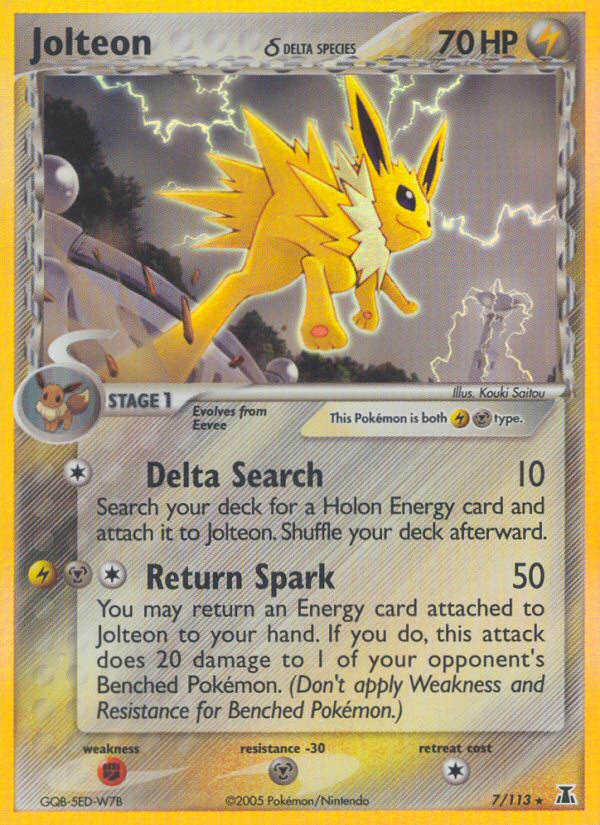 Jolteon (7/113) (Delta Species) [EX: Delta Species] | Game Haven TX