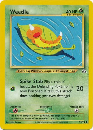 Weedle (70/75) [Neo Discovery Unlimited] | Game Haven TX