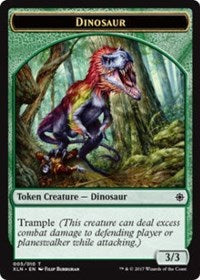 Dinosaur // Treasure (009) Double-sided Token [Ixalan Tokens] | Game Haven TX