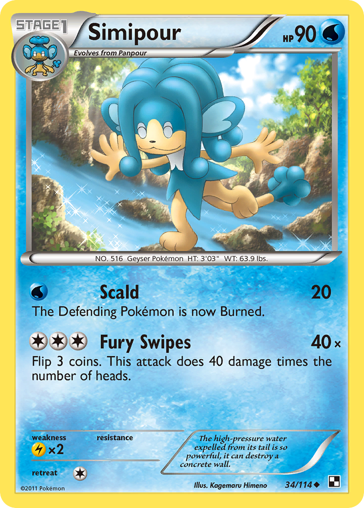 Simipour (34/114) [Black & White: Base Set] | Game Haven TX