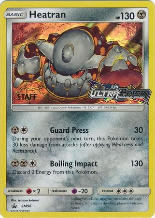 Heatran (SM96) (Staff Prerelease Promo) [Sun & Moon: Black Star Promos] | Game Haven TX