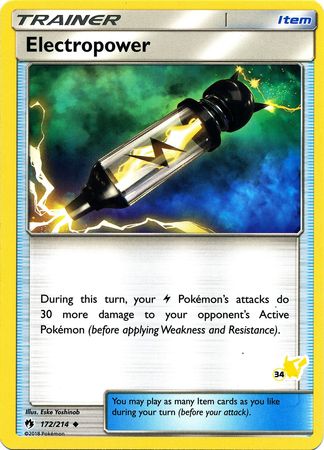 Electropower (172/214) (Pikachu Stamp #34) [Battle Academy 2020] | Game Haven TX