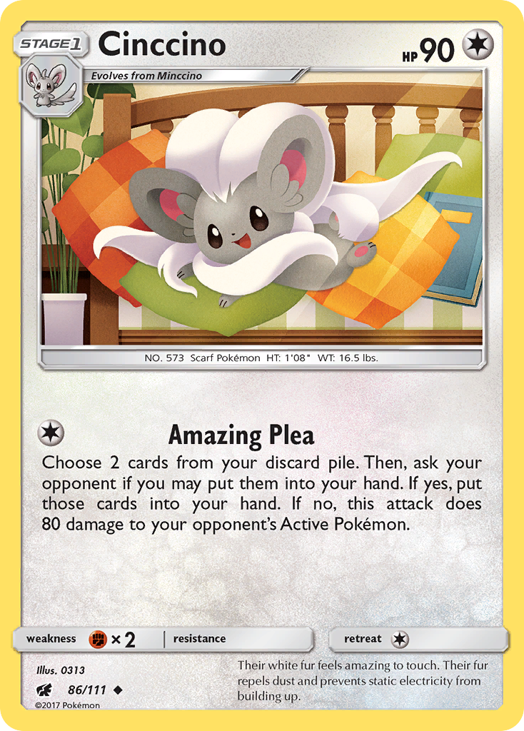 Cinccino (86/111) [Sun & Moon: Crimson Invasion] | Game Haven TX