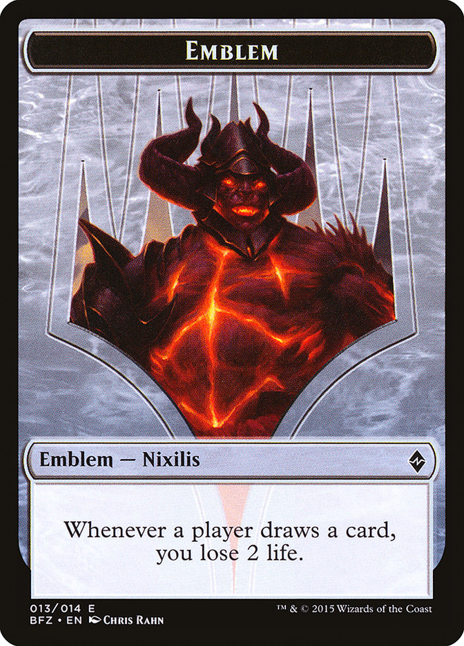 Ob Nixilis Reignited Emblem [Battle for Zendikar Tokens] | Game Haven TX