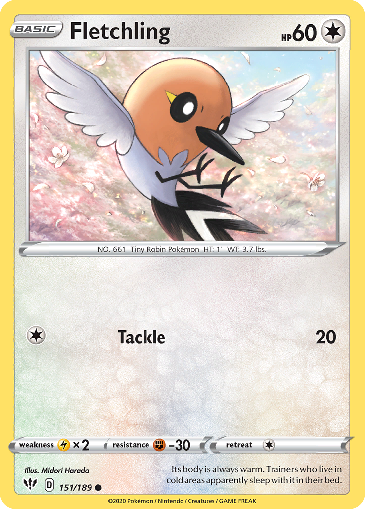 Fletchling (151/189) [Sword & Shield: Darkness Ablaze] | Game Haven TX