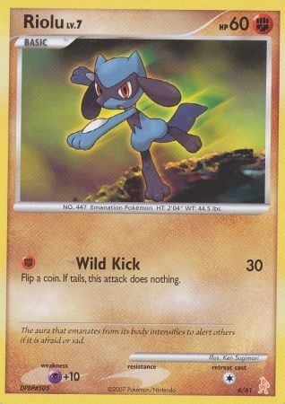 Riolu (6/61) [Diamond & Pearl: Trainer Kit - Lucario] | Game Haven TX