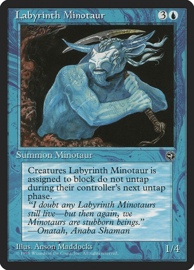 Labyrinth Minotaur (Onatah Flavor Text) [Homelands] | Game Haven TX