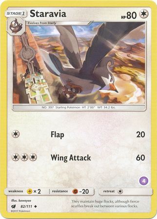 Staravia (82/111) (Deck Exclusive #4) [Sun & Moon: Trainer Kit - Alolan Sandslash] | Game Haven TX