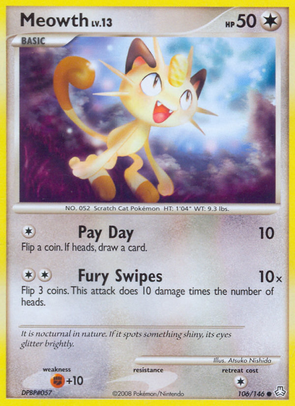 Meowth (106/146) [Diamond & Pearl: Legends Awakened] | Game Haven TX