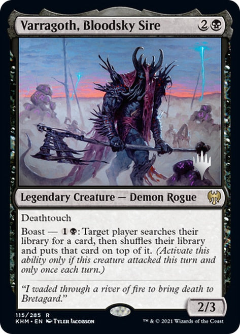 Varragoth, Bloodsky Sire [Kaldheim Promo Pack] | Game Haven TX