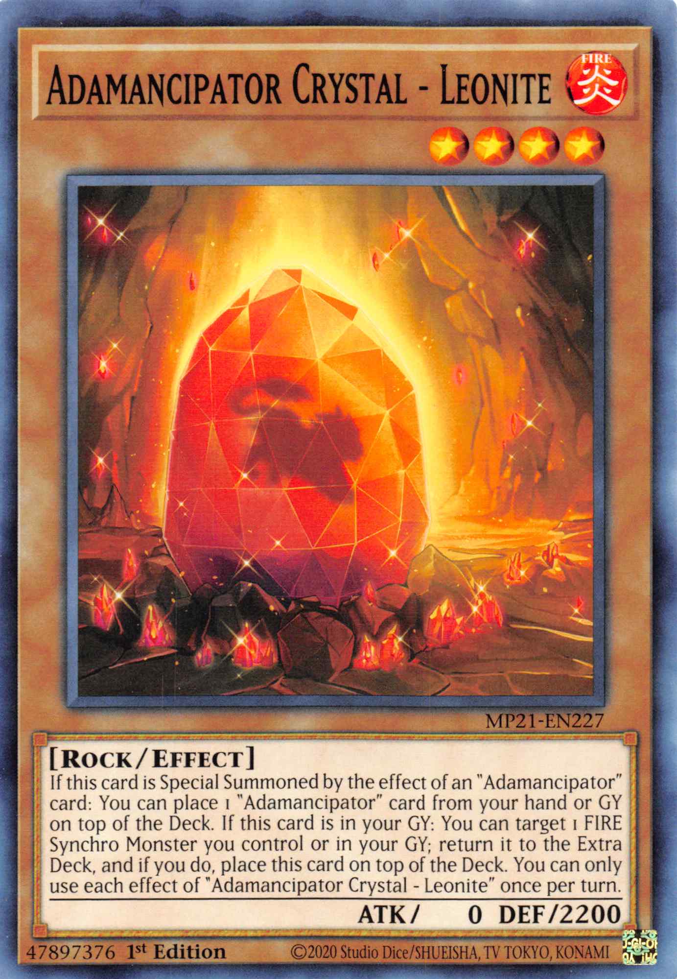 Adamancipator Crystal - Leonite [MP21-EN227] Common | Game Haven TX