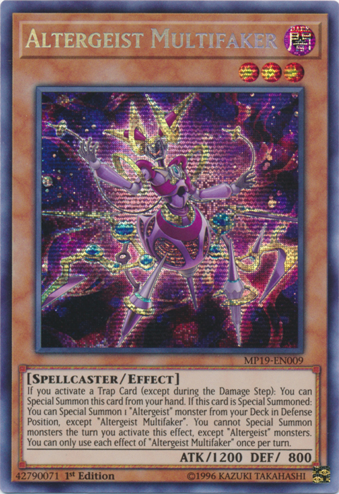 Altergeist Multifaker [MP19-EN009] Prismatic Secret Rare | Game Haven TX