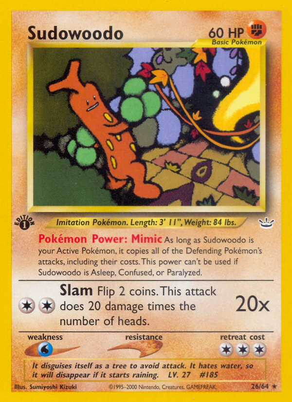 Sudowoodo (26/64) [Neo Revelation 1st Edition] | Game Haven TX