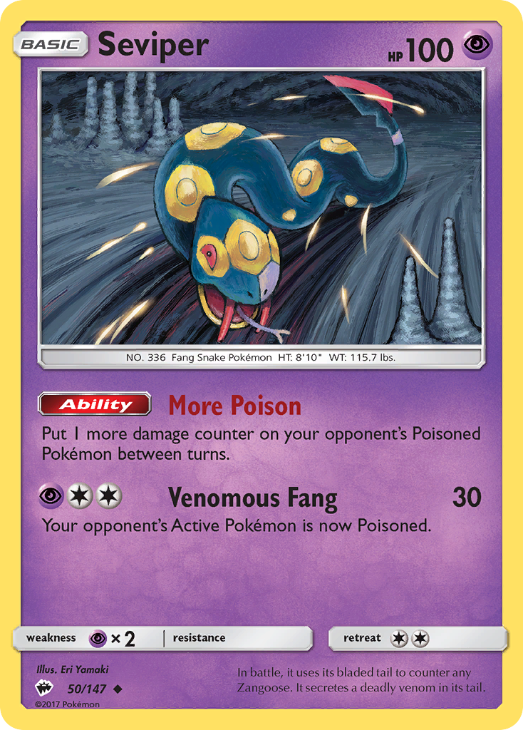 Seviper (50/147) [Sun & Moon: Burning Shadows] | Game Haven TX