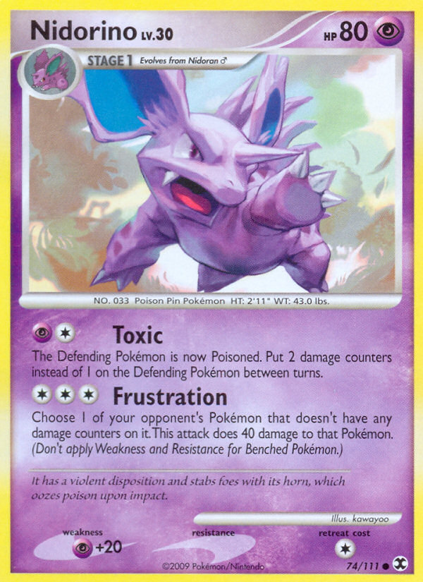 Nidorino (74/111) [Platinum: Rising Rivals] | Game Haven TX