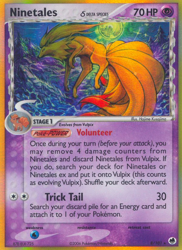 Ninetales (8/101) (Delta Species) [EX: Dragon Frontiers] | Game Haven TX