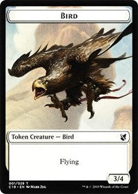 Bird (001) // Sculpture Double-sided Token [Commander 2019 Tokens] | Game Haven TX
