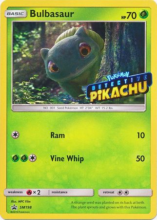 Bulbasaur (SM198) (Detective Pikachu Stamped) [Sun & Moon: Black Star Promos] | Game Haven TX