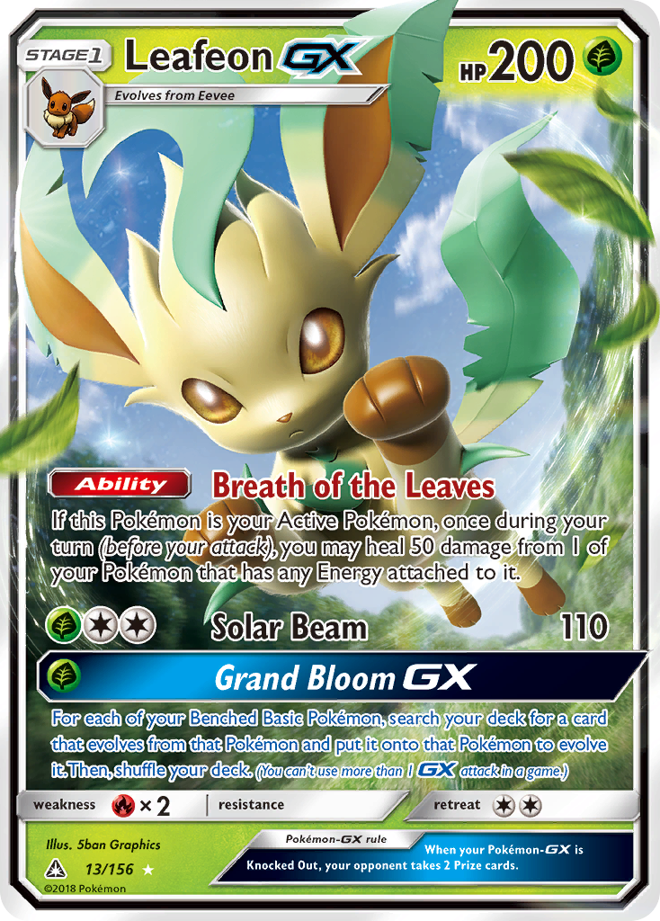 Leafeon GX (13/156) [Sun & Moon: Ultra Prism] | Game Haven TX
