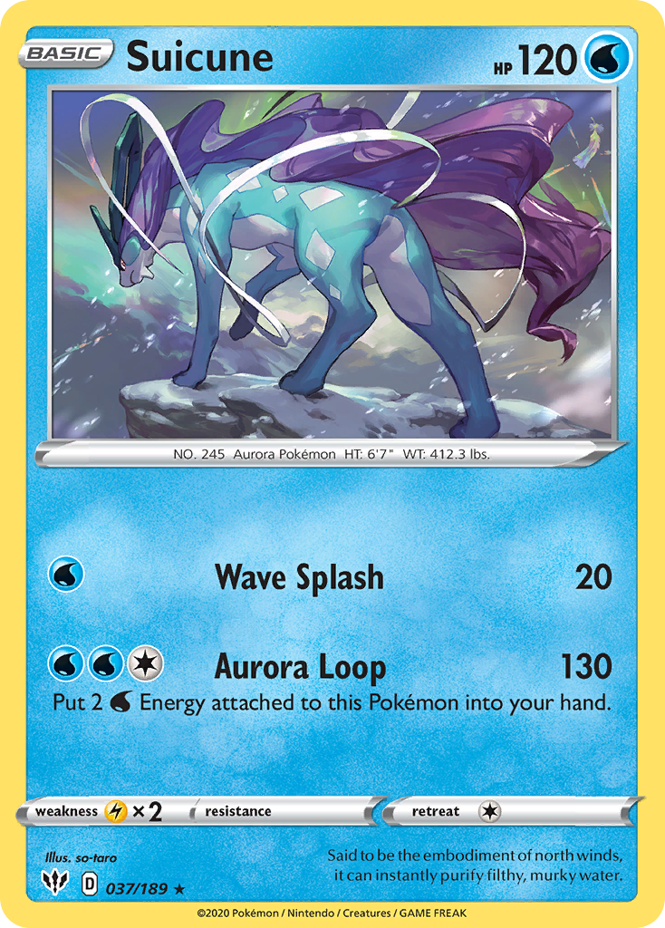 Suicune (037/189) [Sword & Shield: Darkness Ablaze] | Game Haven TX