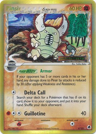 Pinsir (9/101) (Delta Species) (Stamped) [EX: Dragon Frontiers] | Game Haven TX