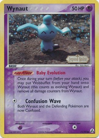 Wynaut (71/92) (Stamped) [EX: Legend Maker] | Game Haven TX