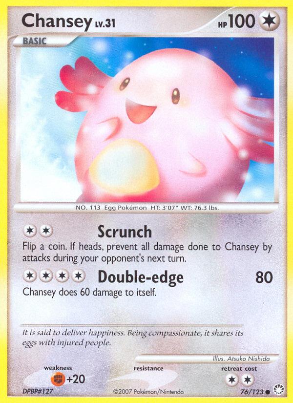 Chansey (76/123) [Diamond & Pearl: Mysterious Treasures] | Game Haven TX