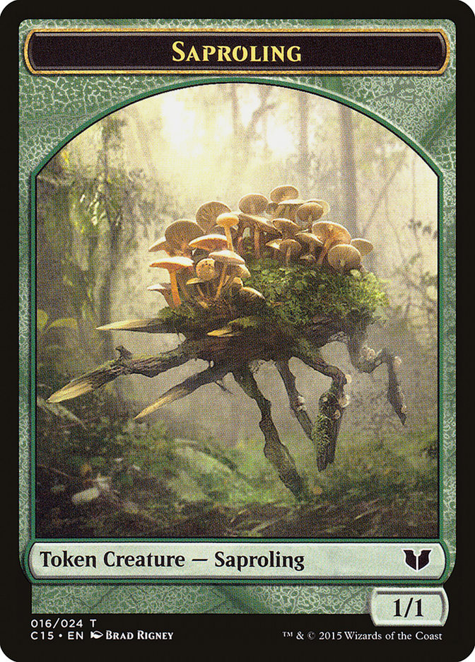 Snake (021) // Saproling Double-Sided Token [Commander 2015 Tokens] | Game Haven TX
