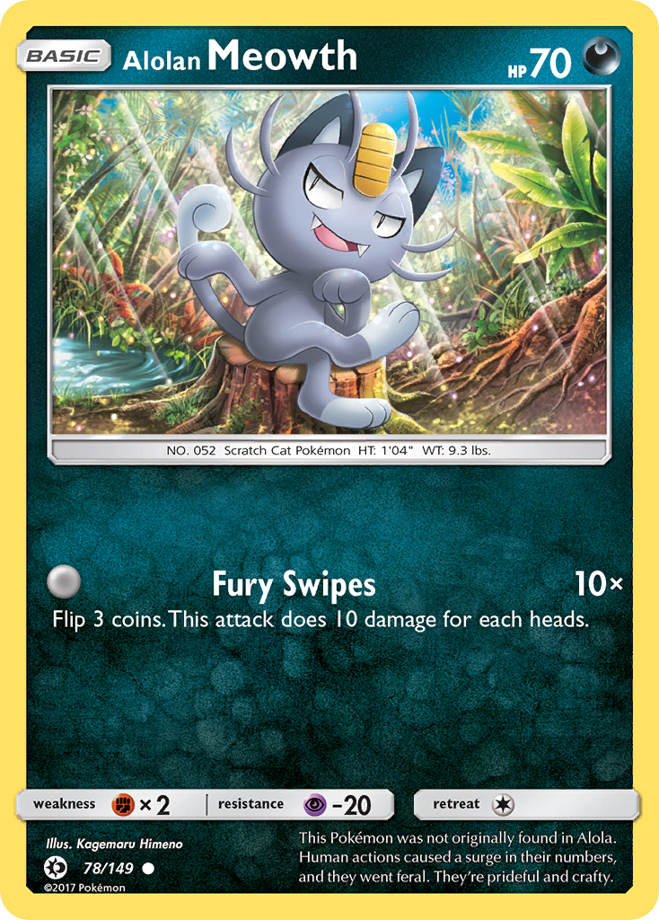 Alolan Meowth (78/149) [Sun & Moon: Base Set] | Game Haven TX