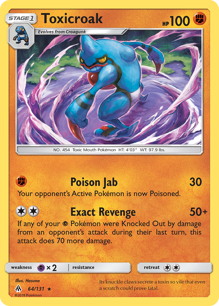 Toxicroak (64/131) [Sun & Moon: Forbidden Light] | Game Haven TX