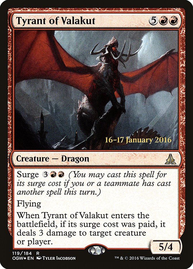 Tyrant of Valakut [Oath of the Gatewatch Promos] | Game Haven TX