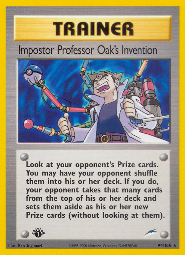 Impostor Professor Oak's Invention (94/105) [Neo Destiny 1st Edition] | Game Haven TX