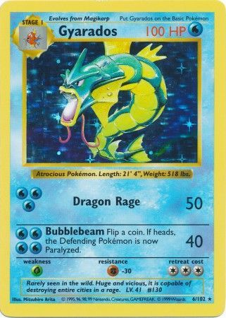 Gyarados [Base Set (Shadowless)] | Game Haven TX