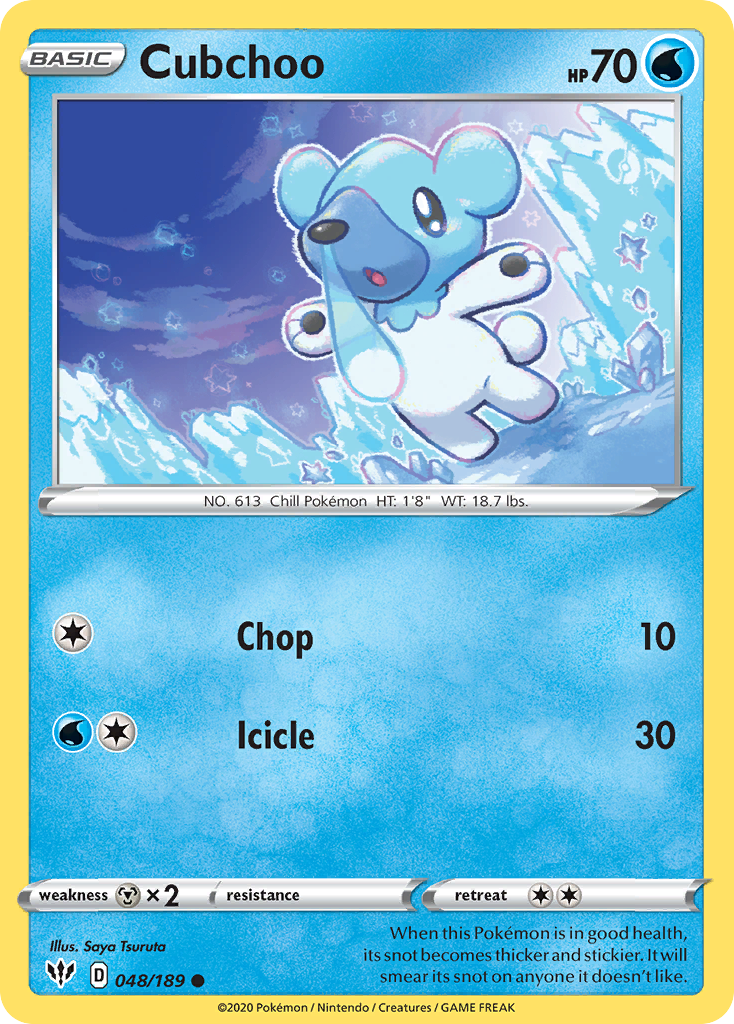 Cubchoo (048/189) [Sword & Shield: Darkness Ablaze] | Game Haven TX