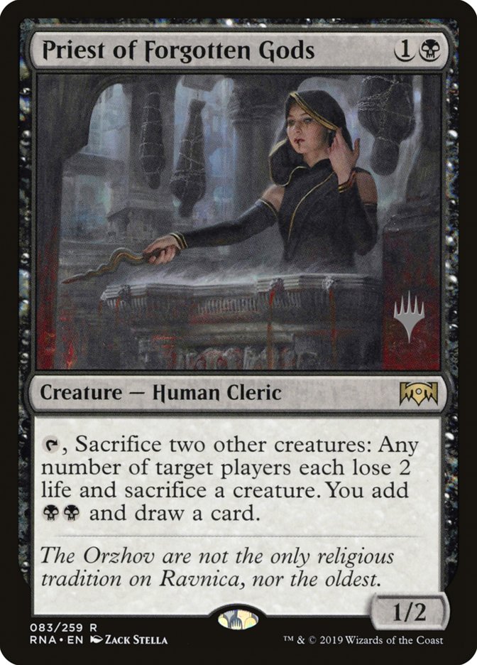Priest of Forgotten Gods [Ravnica Allegiance Promos] | Game Haven TX