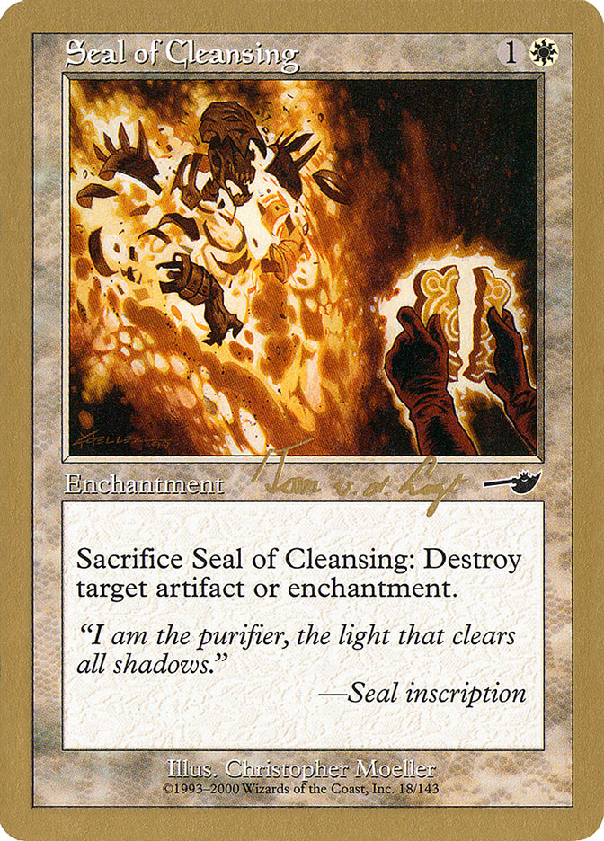 Seal of Cleansing (Tom van de Logt) [World Championship Decks 2000] | Game Haven TX