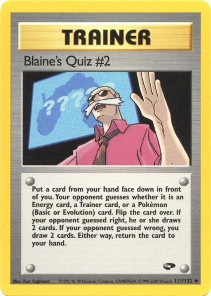 Blaine's Quiz #2 (111/132) [Gym Challenge Unlimited] | Game Haven TX
