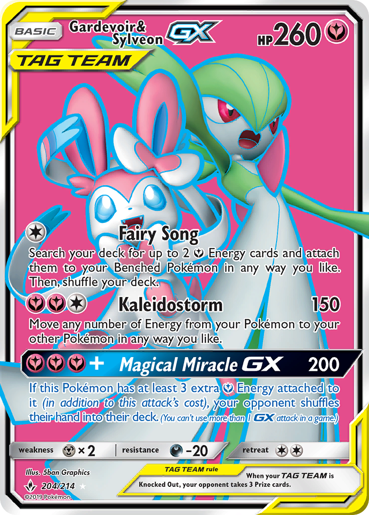 Gardevoir & Sylveon GX (204/214) [Sun & Moon: Unbroken Bonds] | Game Haven TX