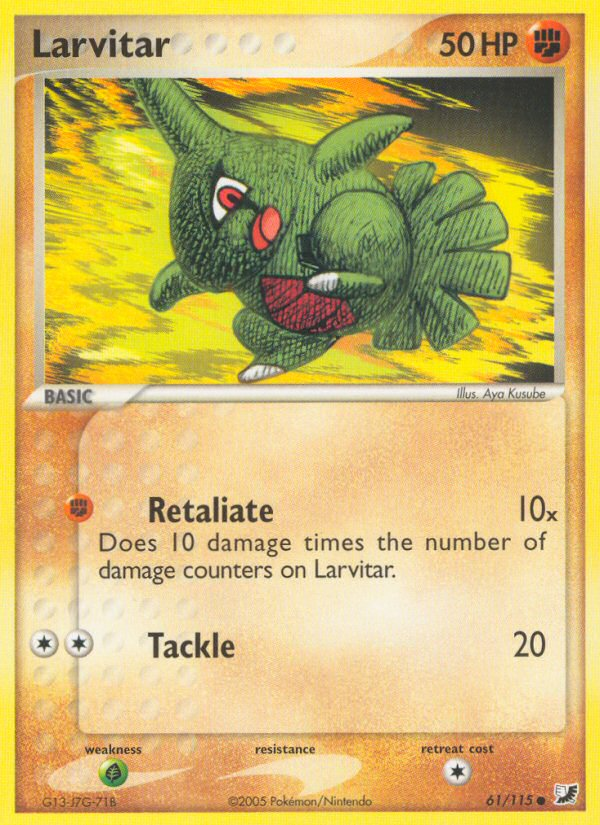 Larvitar (61/115) [EX: Unseen Forces] | Game Haven TX