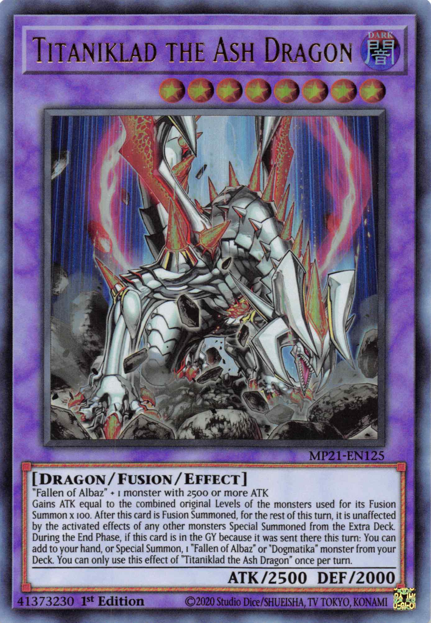 Titaniklad the Ash Dragon [MP21-EN125] Ultra Rare | Game Haven TX