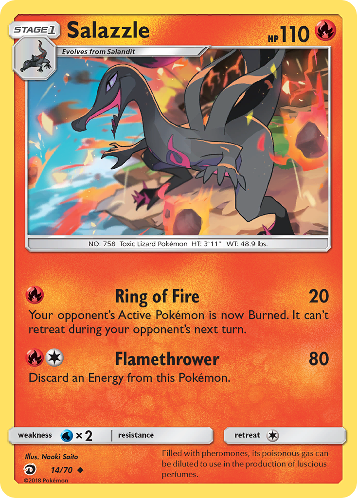 Salazzle (14/70) [Sun & Moon: Dragon Majesty] | Game Haven TX