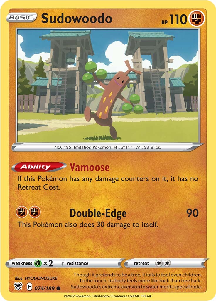 Sudowoodo (074/189) [Sword & Shield: Astral Radiance] | Game Haven TX