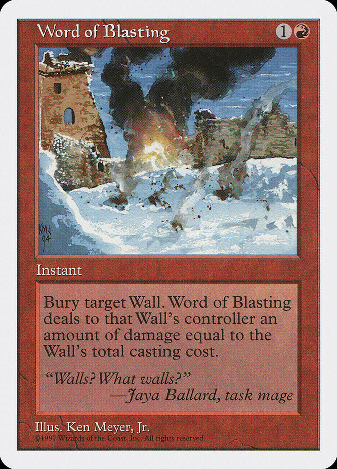 Word of Blasting [Fifth Edition] | Game Haven TX