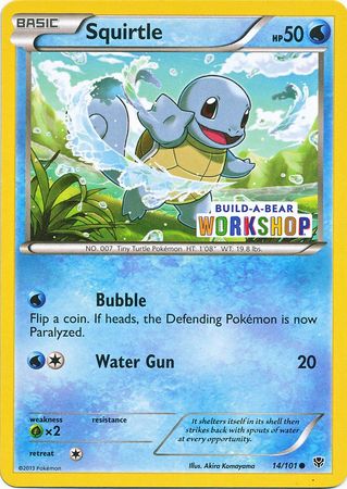 Squirtle (14/101) (Build A Bear Workshop Exclusive) [Black & White: Plasma Blast] | Game Haven TX