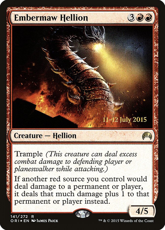 Embermaw Hellion [Magic Origins Prerelease Promos] | Game Haven TX