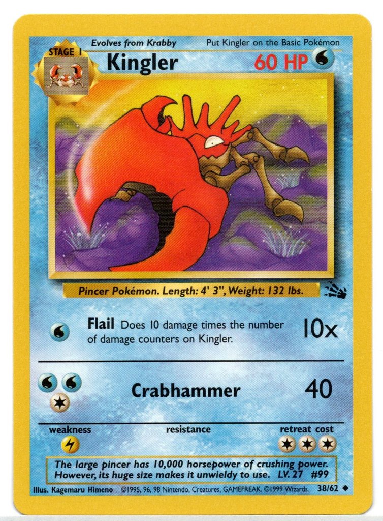 Kingler (38/62) [Fossil Unlimited] | Game Haven TX